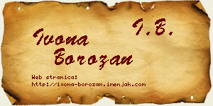 Ivona Borozan vizit kartica